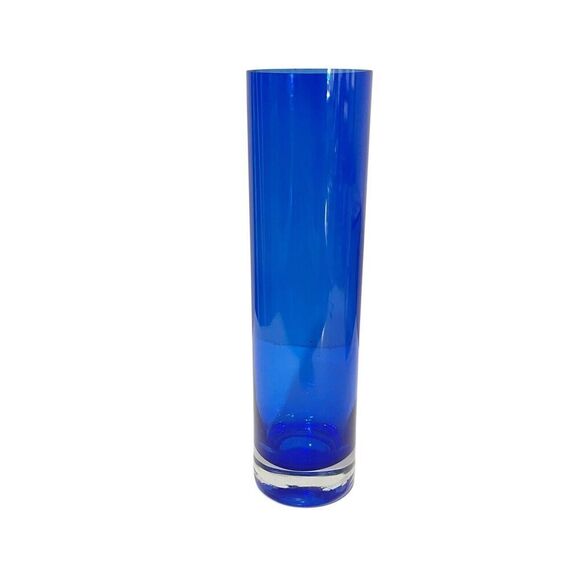 LSA International Krosno Stem Bud Vase Cobalt Blue Poland Studio Art Glass - Picture 1 of 16